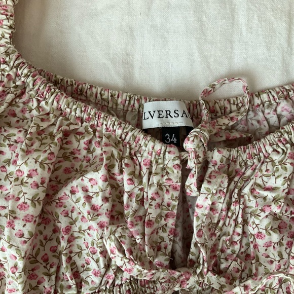 Silversaga Ida floral ditsy cotton peplum blouse, xs/small, like Doen - Picture 3 of 8